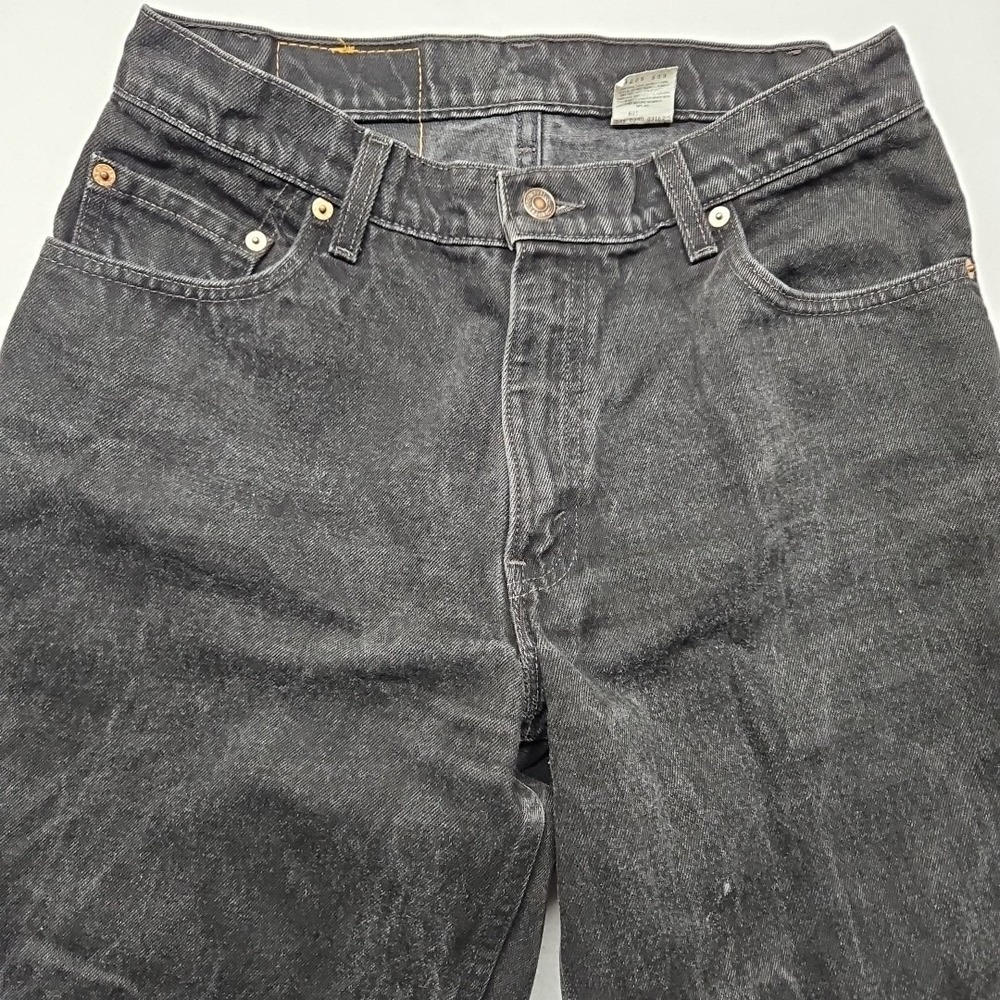 Vintage Levis 570 Jeans Mens Baggy Fit Wide Black 90s